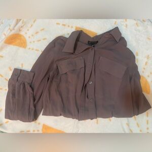 Chic Sheer Button-Up Blouse